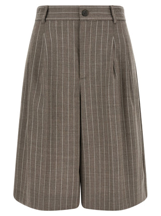 P.A.R.O.S.H. Brown Virgin Wool Bermuda Shorts