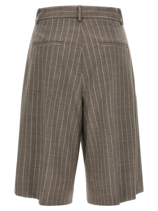 P.A.R.O.S.H. Brown Virgin Wool Bermuda Shorts
