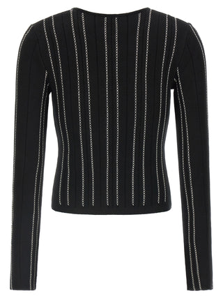 Elisabetta Franchi Black Viscose Cardigan