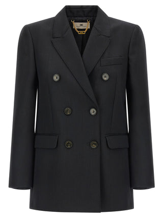 Elisabetta Franchi Black Virgin Wool Blazer