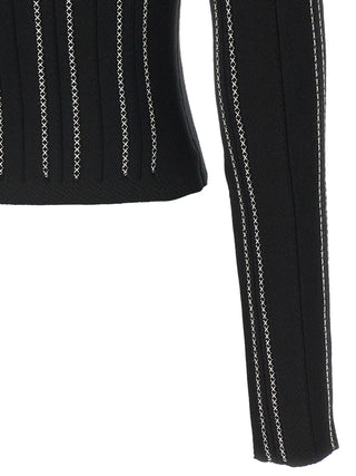 Elisabetta Franchi Black Viscose Cardigan