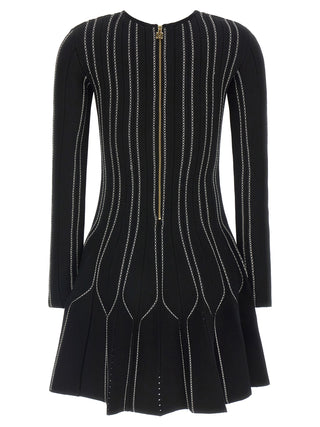 Elisabetta Franchi Black Viscose Short Dress