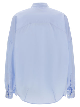 Dries Van Noten Blue Cotton Blouse