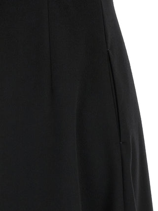 Max Mara Black Wool Midi Dress
