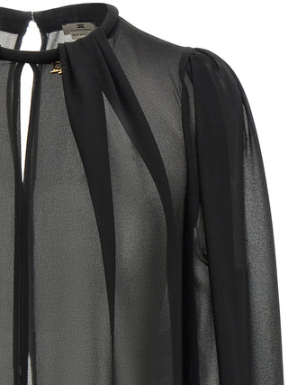 Elisabetta Franchi Black Polyester Blouse