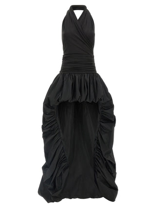 The Andamane Black Polyester Long Dress