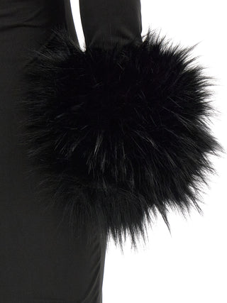The Andamane Black Polyester Long Dress