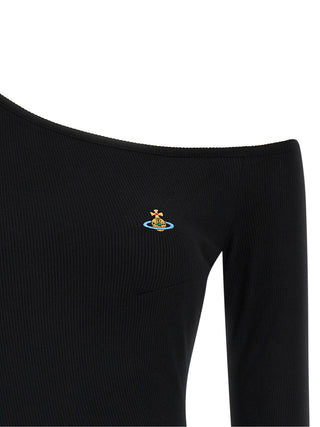 Vivienne Westwood Black Viscose Long Sleeve T-Shirt