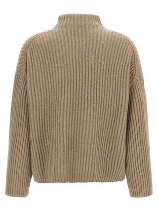 Brunello Cucinelli Beige Cashmere Cardigan