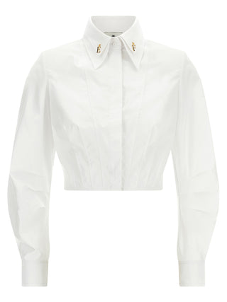 Elisabetta Franchi White Cotton Blouse
