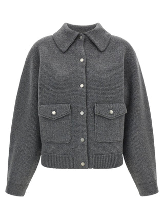 Guest in Residence Gray Wool Bomber