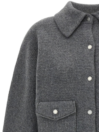 Guest in Residence Gray Wool Bomber