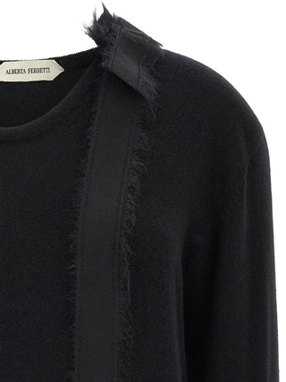 Alberta Ferretti Black Cashmere Cardigan