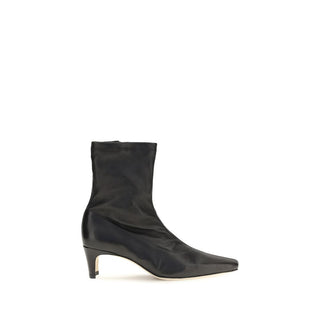 Staud Black Calf Leather Bos Taurus Ankle Boots