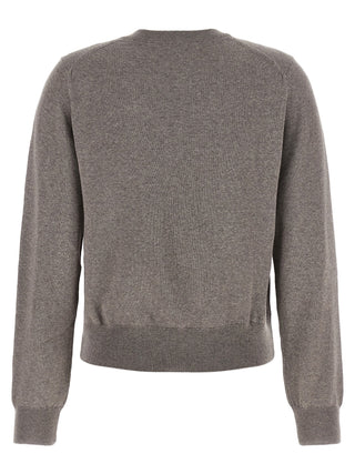 Maison Kitsuné Gray Wool Cardigan