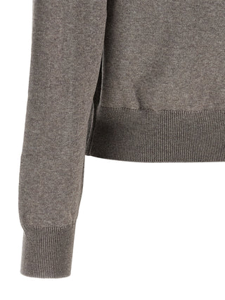 Maison Kitsuné Gray Wool Cardigan