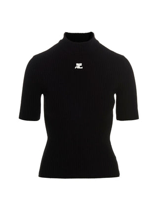 Courrèges Bicolor Viscose Cardigan