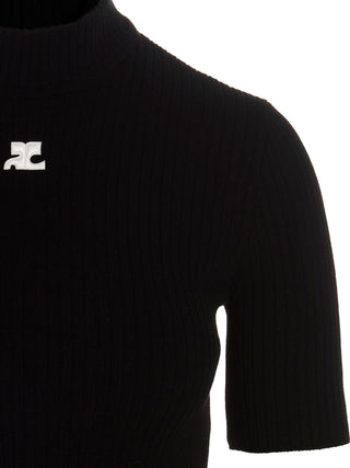 Courrèges Bicolor Viscose Cardigan