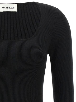 P.A.R.O.S.H. Black Wool Cardigan