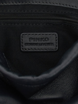 PINKO Blue Lambskin Shoulder Bag