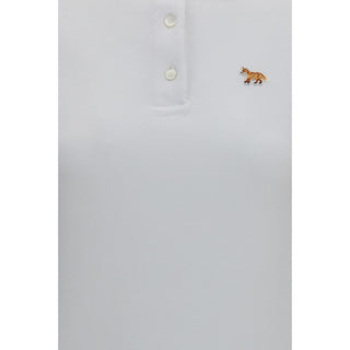 Maison Kitsuné White Cotton Polo Shirt