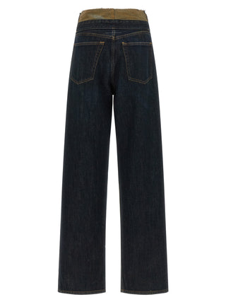 MM6 Maison Margiela Blue Cotton High-Waisted Jean