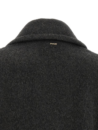 Twinset Gray Wool Coat