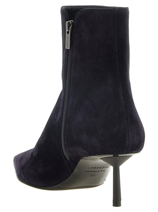 LE SILLA Blue Lambskin Ankle Boots