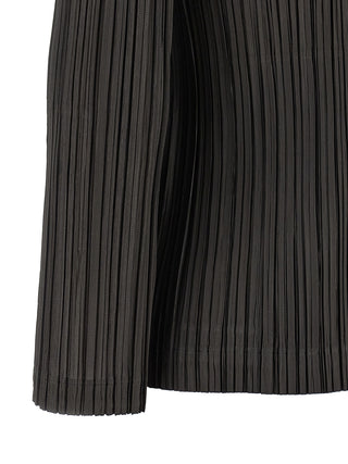 PLEATS PLEASE ISSEY MIYAKE Gray Polyester Blazer