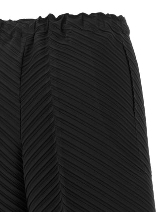 Issey Miyake Black Polyester Casual Pants