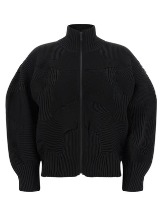 Issey Miyake Black Polyester Full-Length Jacket