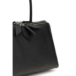 The Attico Black Calf Leather Bos Taurus Shoulder Bag