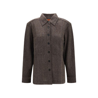 Missoni Brown Cashmere Dress Shirt