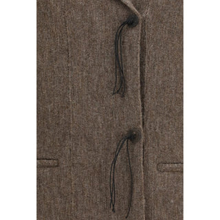 Giorgio Armani Brown Wool Oves Aries Full-Length Jacket