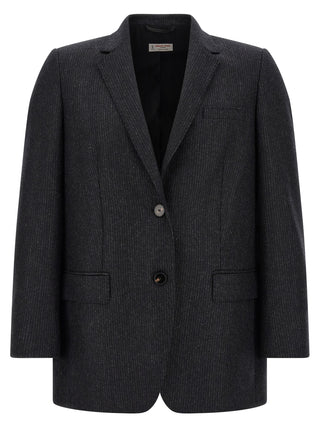 Alberto Biani Gray Wool Blazer