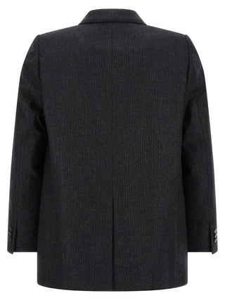 Alberto Biani Gray Wool Blazer