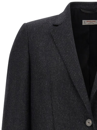 Alberto Biani Gray Wool Blazer