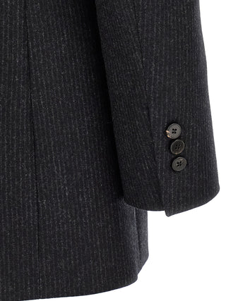 Alberto Biani Gray Wool Blazer