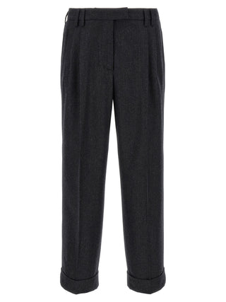 Alberto Biani Gray Wool Casual Pants