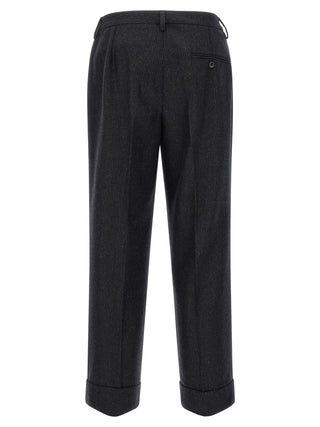 Alberto Biani Gray Wool Casual Pants