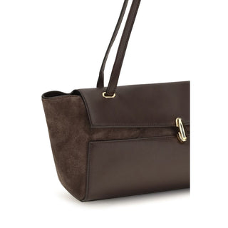 Savette Brown Calf Leather Bos Taurus Shoulder Bag