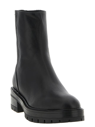 Aquazzura Black Calfskin Ankle Boots