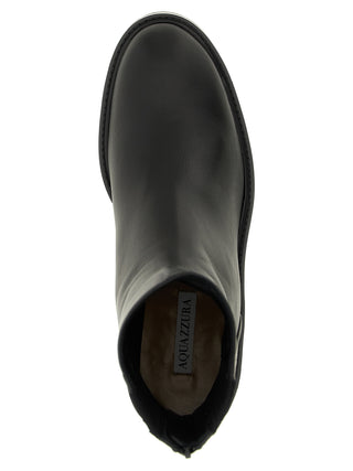 Aquazzura Black Calfskin Ankle Boots
