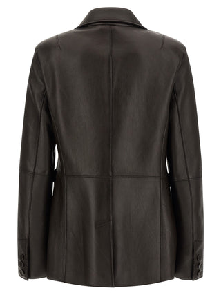 P.A.R.O.S.H. Black Lamb Leather Blazer