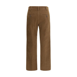 Brunello Cucinelli Brown Cotton Casual Pants