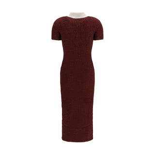 Self-Portrait Bordeaux Polyester Casual Dress