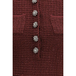 Self-Portrait Bordeaux Polyester Casual Dress