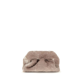 THEMOIRè Beige Faux Fur Clutch Bag