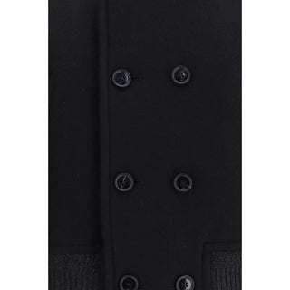 Ami Paris Black Wool Oves Aries Bomber