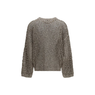 Brunello Cucinelli Beige Silk Sweatshirt